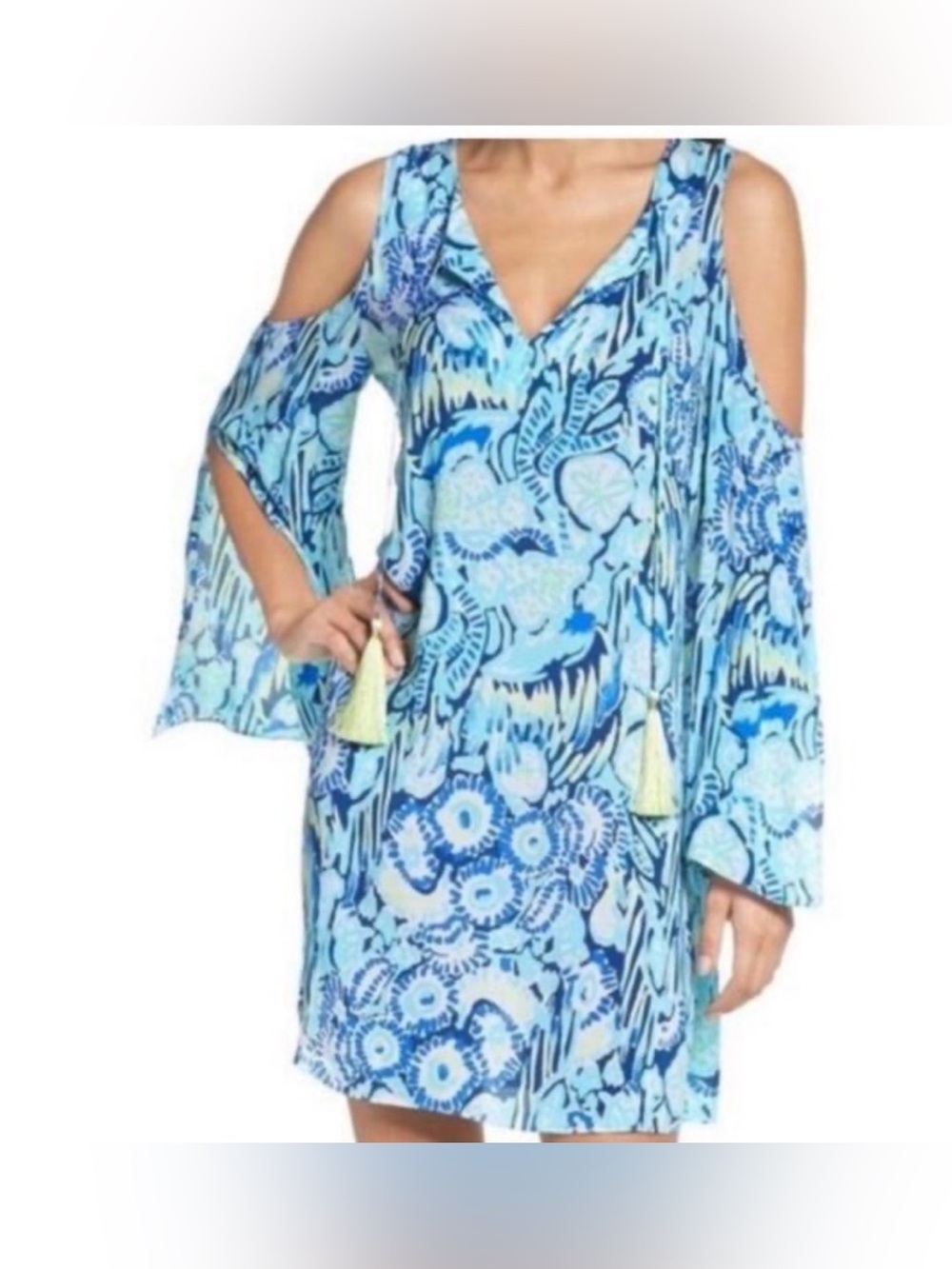 Lilly Pulitzer Benicia Tunic cold shoulder dress, Size S
